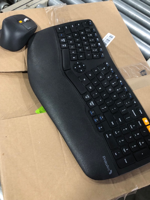 Photo 1 of Ergonomic Wireless Keyboard Mouse, ProtoArc EKM01 Ergo Bluetooth Keyboard and Mouse Combo, Split Design, Palm Rest, Multi-Device, Rechargeable, Windows/Mac/Android (Space Gray)
