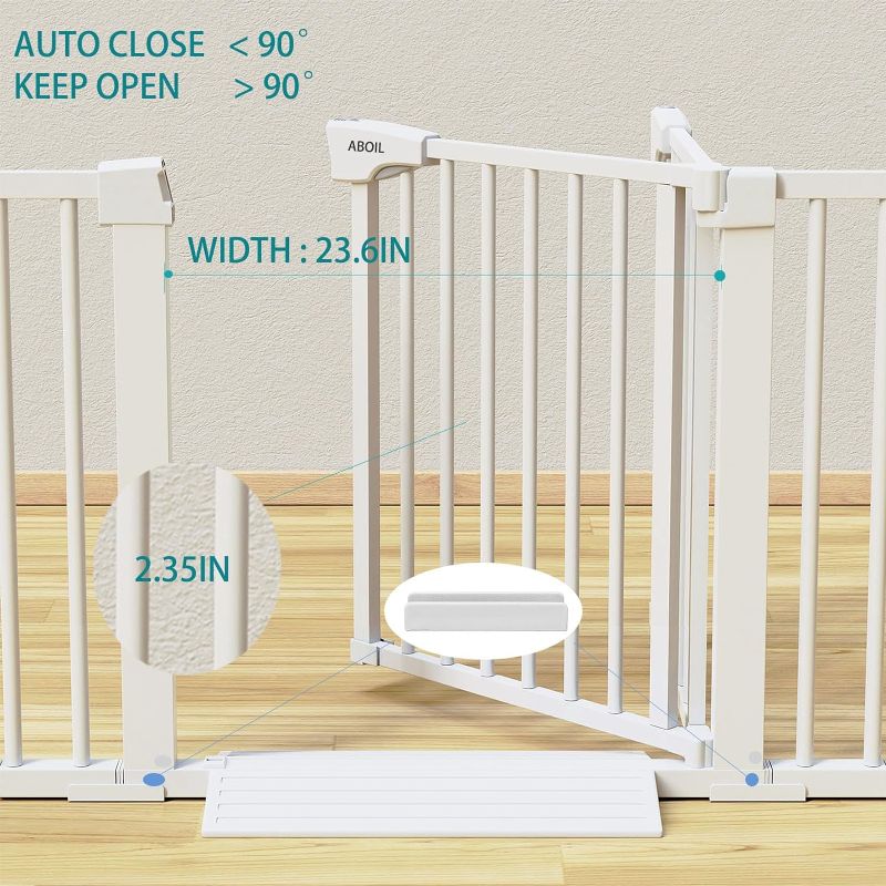 Photo 1 of ABOIL 29-40 Inch Wide Dog Gate for The House, 30in Tall Baby Gate for Stairs Doorways Kitchen, Auto Close Safety Child Gate for Door, Pressure Mounted, No Drilling, Easy Walk Thru Pet Gates