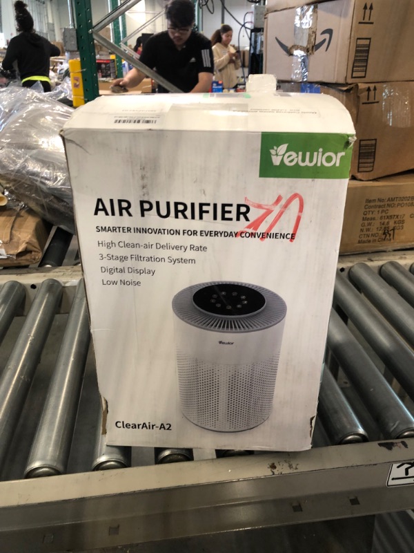 Photo 2 of Air Purifiers, Home Air purifier for Large Room Bedroom Up to 1100ft², VEWIOR H13 True HEPA Air Filter for Pets Smoke Pollen Odor, with Air Quality Monitoring, Auto/Sleep, 6 Timer, Light, Child Lock White