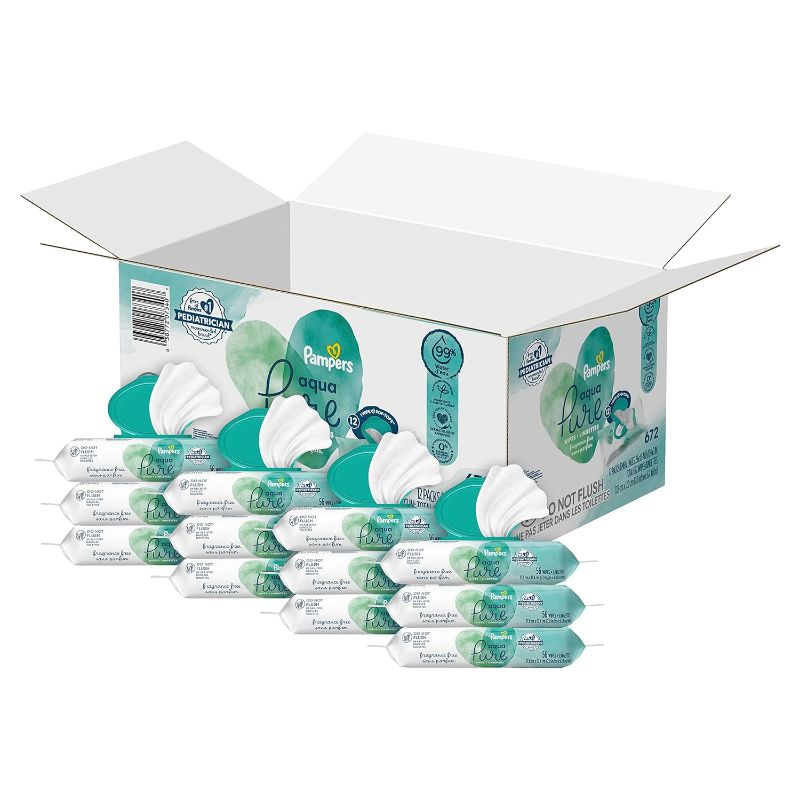 Photo 1 of Pampers Aqua Pure Sensitive Baby Wipes , 672 count
