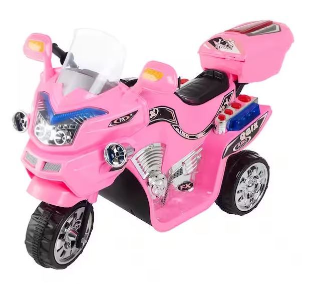 Photo 1 of 3-Wheel Motorcycle Ride on Toy in Pink
