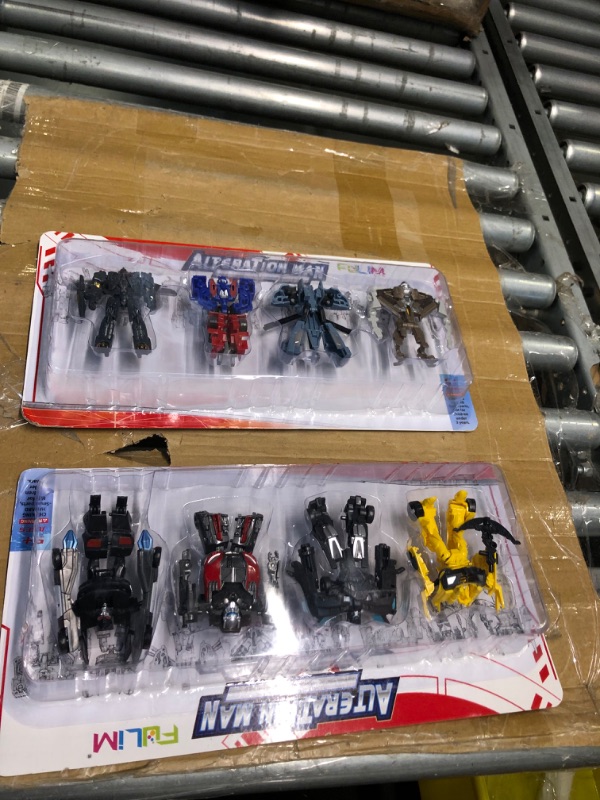 Photo 1 of 8 Pcs Mini Car Robot Toys, 3.5-inch Small Hero Action Figures, Birthday Favors Toys for Kids Age 5 and up.
