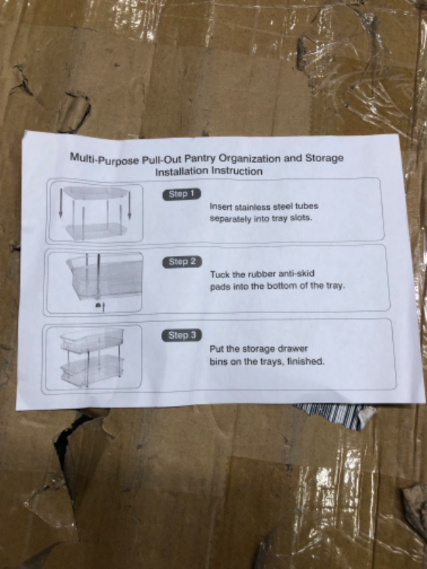 Photo 1 of 2 Set 2 Tier Clear Organizers and Storage with Dividers, Pull Out Under Sink Organizer, Multi-Purpose Drawer Basket, Kitchen Bathroom Countertop Vanity Pantry, Medicine Cabinet Storage Bins 2 Set with Divider