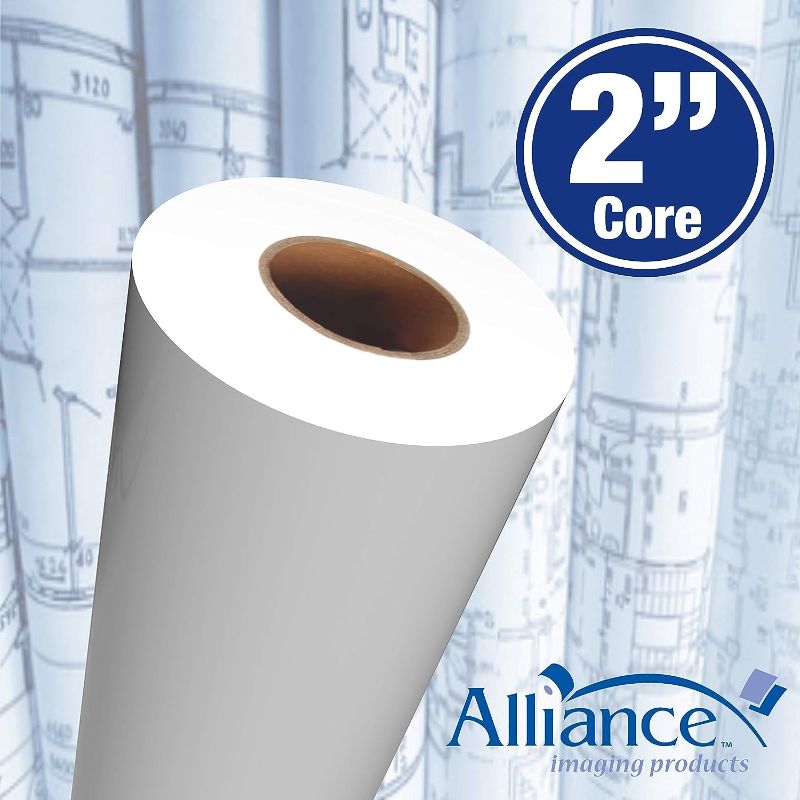 Photo 1 of Alliance Wide Format Paper 24" x 150' CAD Bond Rolls (20lb |  24 In x 150 Ft | 2" Core) 20lb |24 In x 150 Ft | 2" Core