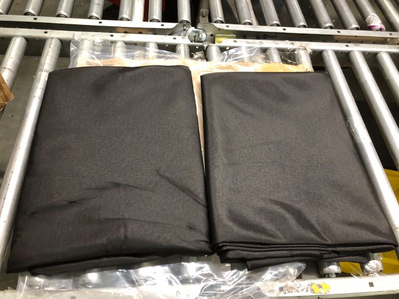 Photo 1 of 2 Pack 120inch Round Tablecloth Polyester Table Cloth, Stain Resistant and Wrinkle Polyester Dining Table Cover for Kitchen Dinning Party Wedding Rectangular Tabletop Buffet Decoration(Black)