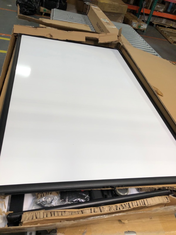 Photo 4 of Large Dry-Erase Rolling Magnetic Whiteboard - 48 x 32 Inches White Board Height Adjust Double Sides Mobile Portable Easel on Wheels, Dry Erase Board with Stand for Office, Home & Classroom Black 48*32 inches