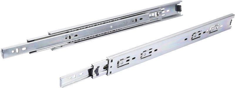 Photo 1 of 5 Pairs of 16 Inch Hardware 3-Section Full Extension Ball Bearing Side Mount Drawer Slides,100 LB Capacity Drawer Slide
