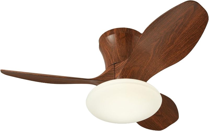 Photo 1 of  32'' Ceiling Fan with Light and Remote - 3 Color Dimmable LED Lights - 6 Speed Modern Enclosed Reversible Motor Farmhouse Ceiling Fans with Lights

