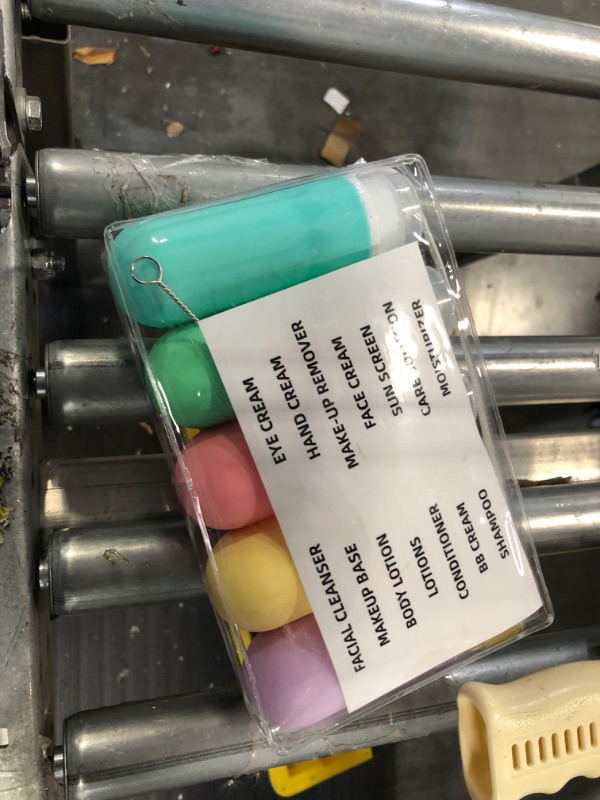 Photo 1 of 5 Pieces Travel Bottles for Toiletries, TSA-Approved Convenient 3oz Portable Size, Leak-Proof Design. Made with BPA-Free Squeezable Silicone. Complete Travel Set includes Clear Toiletry Bag?Pink, Blue, Green, Yellow, Purple?