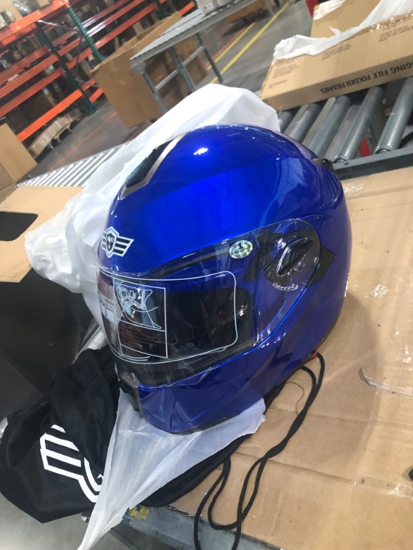 Photo 4 of AHR Motorcycle Helmet Dual Visor Modular Flip up Full Face Helmet DOT Approved - AHR Helmet Run-M1 & M3 for Adult Motorbike Street Bike Moped Racing MEDIUM
