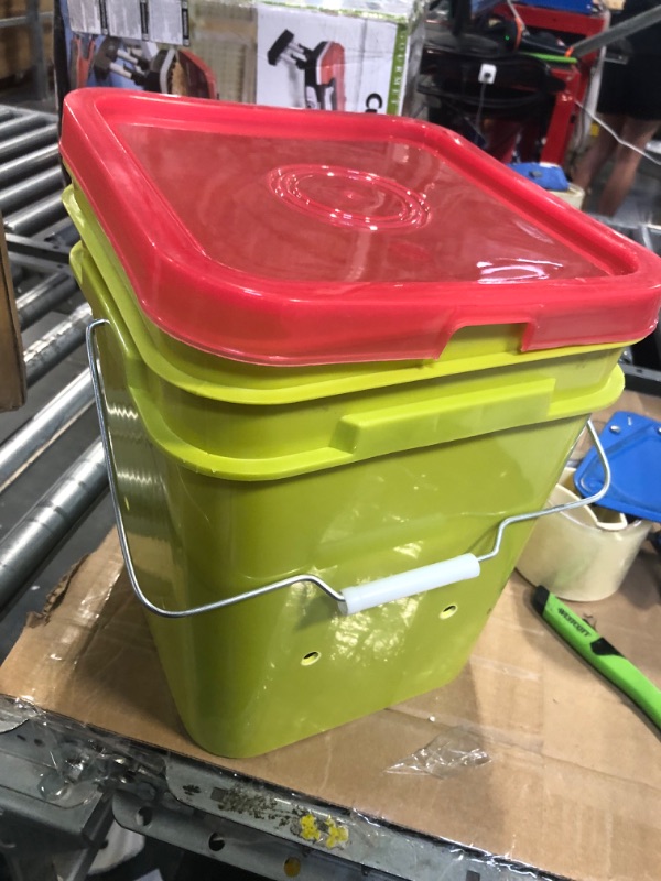 Photo 1 of 3-Gallon/26lb Automatic Chicken Feeder & Waterer Set, Chicken Feeder Port & Watering No Waste, Poultry Supplies, Rainproof Poultry Feeder, Avoid Small Animals, Suitable for Chicken, Duck, Turkey…
