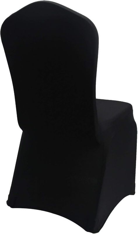 Photo 1 of  Black Stretch Spandex Chair Cover Wedding Universal 4pc