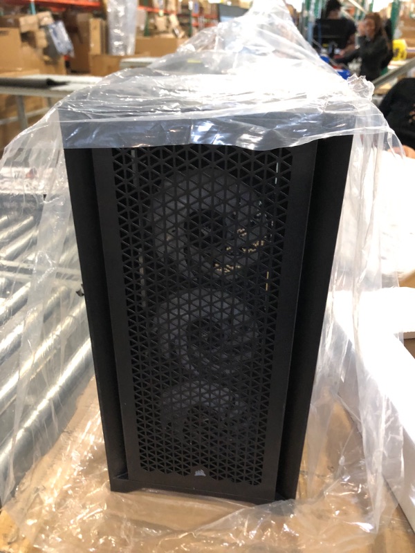 Photo 1 of Corsair iCUE 4000D RGB Airflow Mid-Tower Case - 3X AF120 RGB Elite Fans - iCUE Lighting Node PRO Controller - High-Airflow Design - CORSAIR RapidRoute Cable Management System - Black Black Airflow RGB