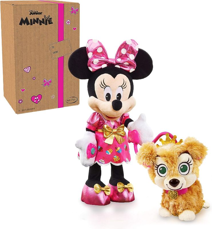 Photo 1 of Disney Junior Minnie Mouse Party & Play Pup Feature Plush, by Just Play