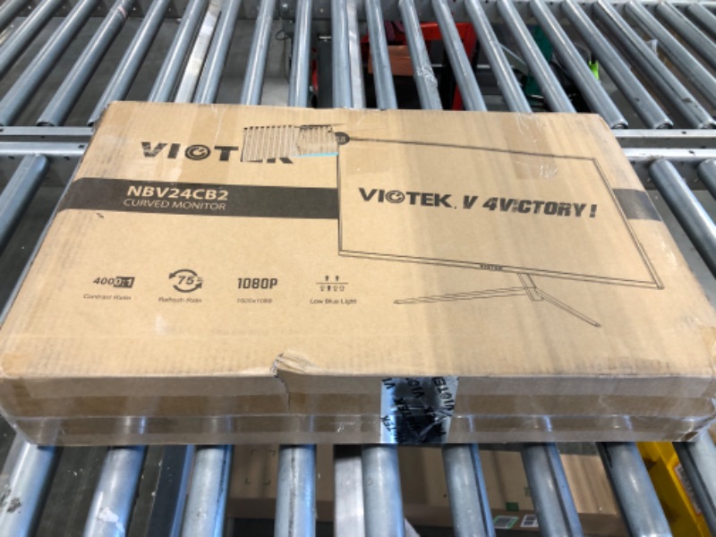 Photo 2 of Viotek NBV24CB2 24-Inch Curved Monitor, 75 Hz Full-HD Frameless Monitor for Home, Office & Gaming | VGA, HDMI, 3.5mm | Adaptive Sync w/Superior Dead Pixel Policy + 3Yr Performance Promise 24-inch 1080p 75Hz NBV24CB2