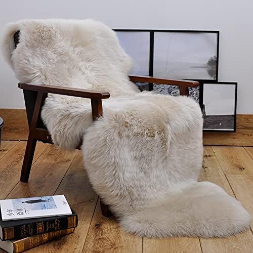 Photo 1 of 
HUAHOO Premium Genuine Sheepskin Rug Linen Real Australia Sheepskin Natural Luxury Fluffy Lambskin Fur Area Rug Seat Covers for Kids Bedroom Sofa Chair..