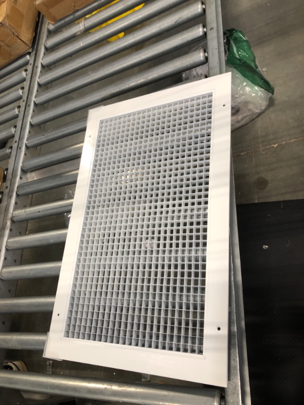 Photo 2 of 
10" x 20" or 20" x 10" Cube Core Eggcrate Return Air Grille - Aluminum Rust Proof - HVAC Vent Duct Cover - White