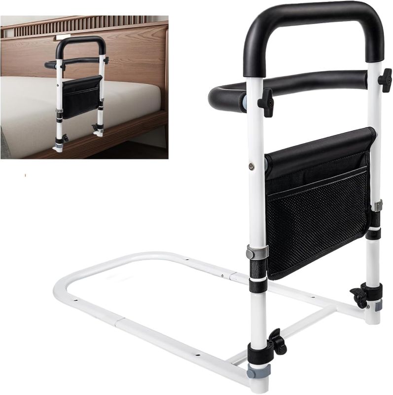 Photo 1 of 
Bed Rails for Elderly Adults, Bed Assist Rails for Seniors with Storage Pocket and Double Grab Bars, Bed Side Assist Fits King, Queen, Full, Twin Bed,