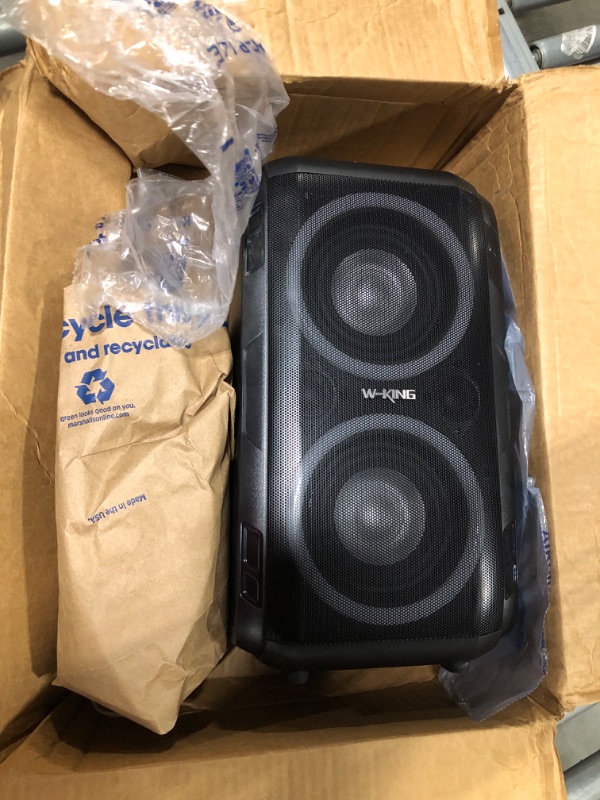 Photo 2 of 
W-KING Loud Bluetooth Speakers with Subwoofer, 80W Party Portable Outdoor Speakers Bluetooth Wireless -Deep Bass, Huge 105dB Sound, Mixed Color Lights, 24H