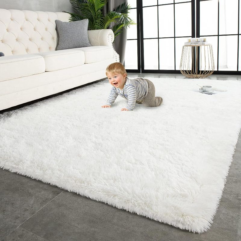 Photo 1 of 
TWINNIS Super Soft Shaggy Fluffy Carpets 4x5.9 Feet, Indoor Modern Plush Area Rugs for Living Room Bedroom Kids Room Nursery Home Decor, Upgrade