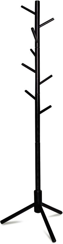 Photo 1 of 
DADILL Wooden Tree Coat Rack with 3 Adjustable Sizes, 8 Hooks, Easy Assembly Free Standing Solid Coat Hanger Stand for Clothes, Garment, Hats, Umbrellas