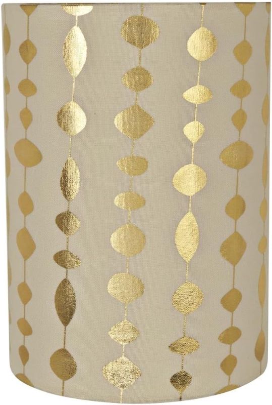 Photo 1 of Aspen Creative 31254A Contemporary Drum (Cylinder) Shaped Spider Construction Lamp Shade in Beige 8" wide (8" x 8" x 11")