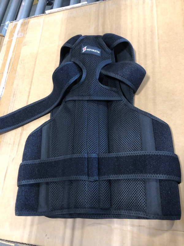 Photo 1 of Advanta Sports Back Brace and Posture Corrector for Men and Women, Adjustable and Breathable Back Straightener Posture Corrector, Scoliosis and Hunchback Correction, Shoulder, Upper (S)