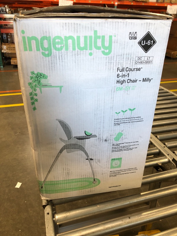 Photo 1 of Ingenuity Full Course 6-in-1 High Chair - Baby to 5 Years Old, 6 Convertible Modes, 2 Dishwasher Safe Trays - Milly
SMALL STAINS 
