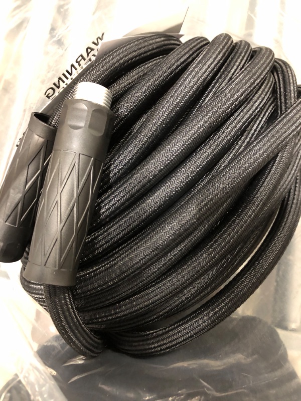 Photo 4 of Hydrosteel Metal Garden Hose 100 Ft Water Hose, 3-Layer Heavy Duty Stainless Steel Flexible Garden Hose with Nozzle Included, Lightweight, Easy to Coil, Crush/Kink Resistant, 500 PSI AS SEEN ON TV