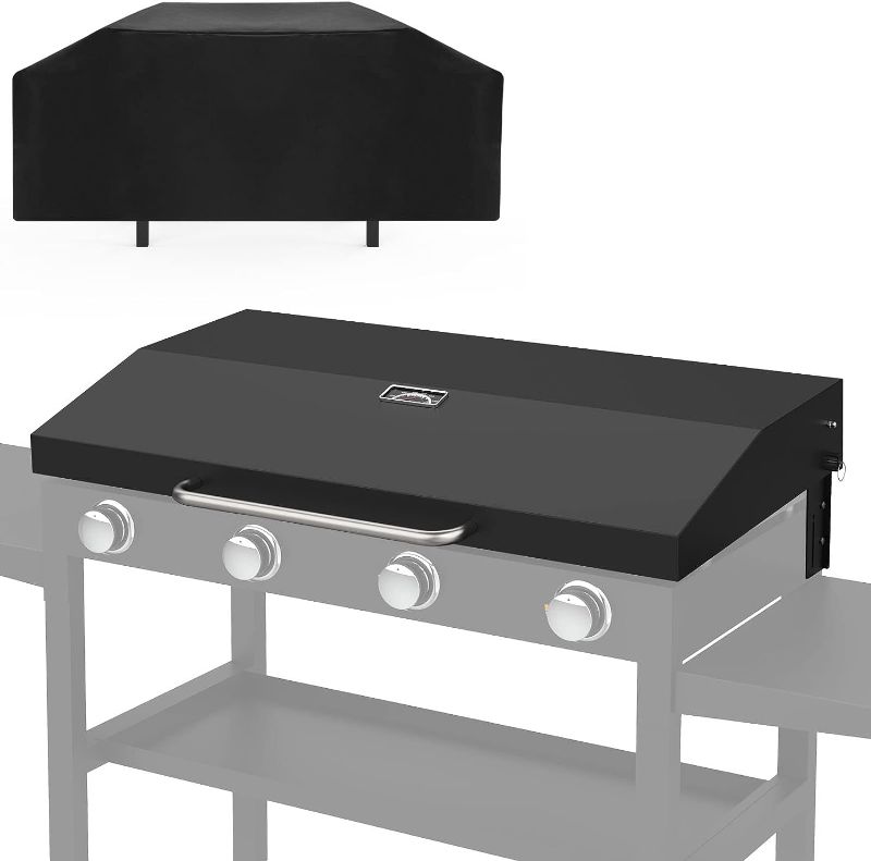 Photo 1 of 28/36 inch black stone push-pull griddle cover lid