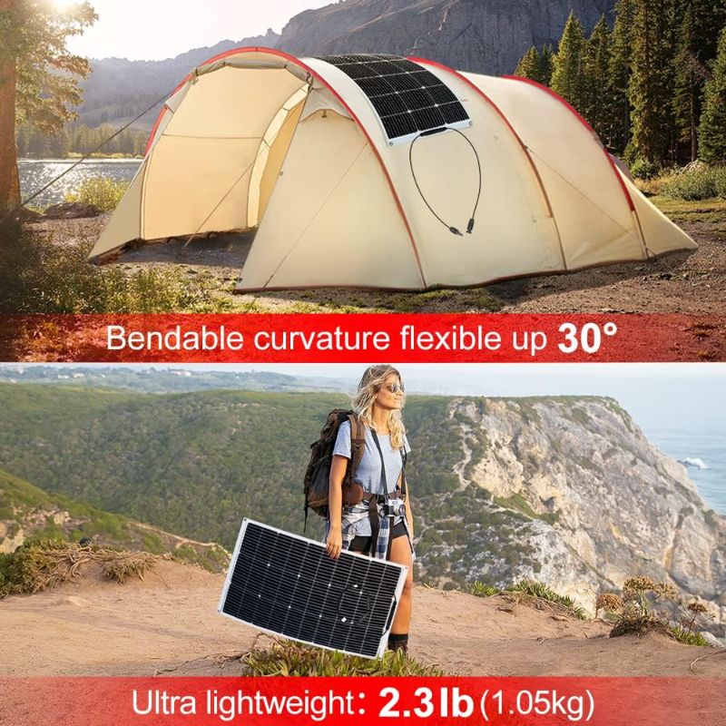 Photo 1 of 
DOKIO Flexible Solar Panel 4x100w(400w) Semi-Flexible Bendable 12V Monocrystalline Off-Grid for RV Boat Cabin Van Car and Caravan RV Boat Camper
Size:400W