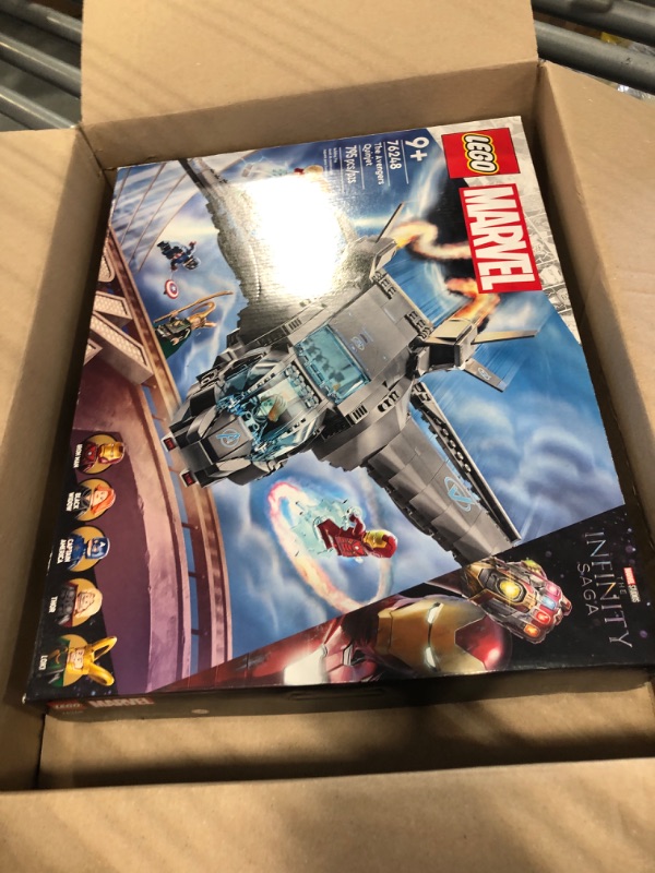 Photo 2 of LEGO Marvel The Avengers Quinjet 76248, Spaceship Building Toy Set with Thor, Iron Man, Black Widow, Loki and Captain America Minifigures, Infinity Saga Standard Packaging