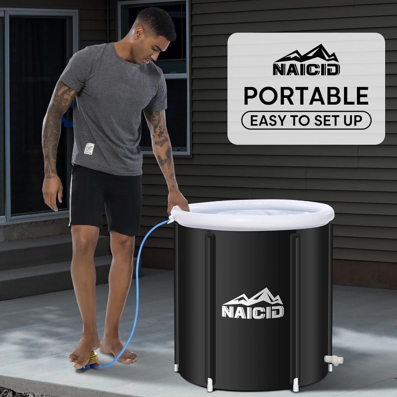 Photo 1 of 
NAICID Ice Bath Tub for Athletes, Cold Plunge Tub Outdoor 105 Gallons(400L), Portable Ice Bathtub, Ice Bath Tub for Adults, Cold Bath Tub Outdoor