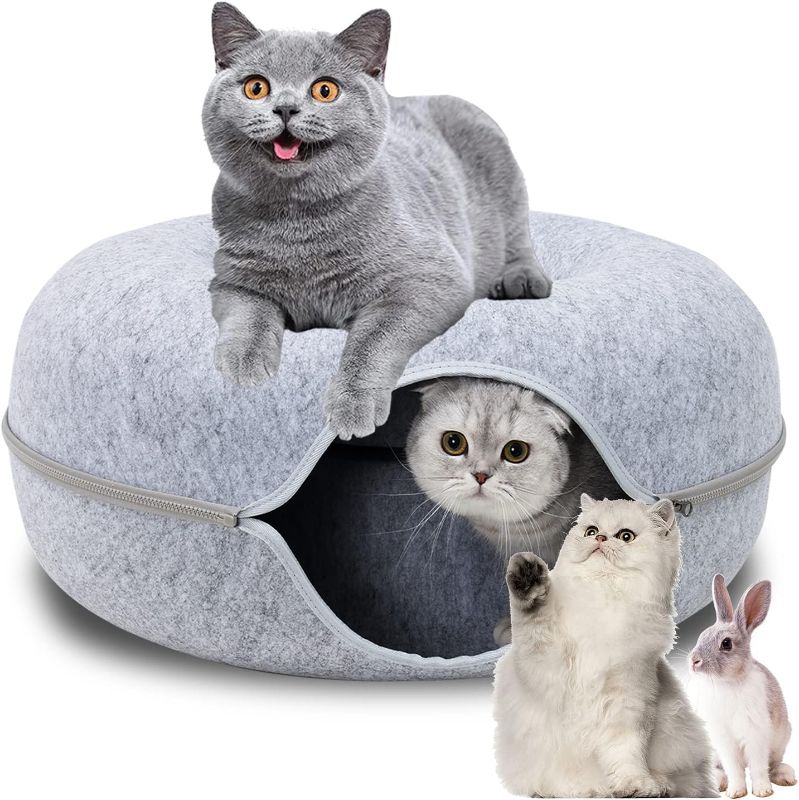 Photo 1 of 
Jia Xi Peekaboo cat cave?for Cat Caves for Indoor Cats?forCat tunnel for multiple cats?for Cats Up to 10 Lbs Donut Cat beds?Scratch Detachable &...