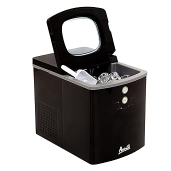 Photo 1 of Avanti Ice Maker Portable Countertop Design Makes 33 Pounds of Ice Cubes in 24 Hours, Self Cleaning, Includes Scoop, Black
