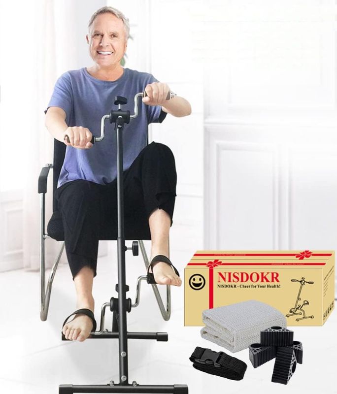 Photo 1 of 
Pedal Exerciser Bike Hand Arm Leg and Knee Peddler Adjustable Fitness Equipment for Seniors, Elderly Home Pedal Exercise Bike for Total Body, with Gift Box