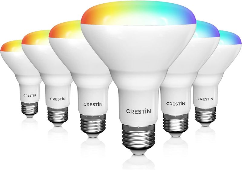 Photo 1 of 
CRESTIN Smart Flood Light Bulb, 11W RGBCW BR30 Smart Light Bulb Color Changing, LED Flood Light Bulbs Works with Alexa&Google, 1000lm WiFi Flood Light.