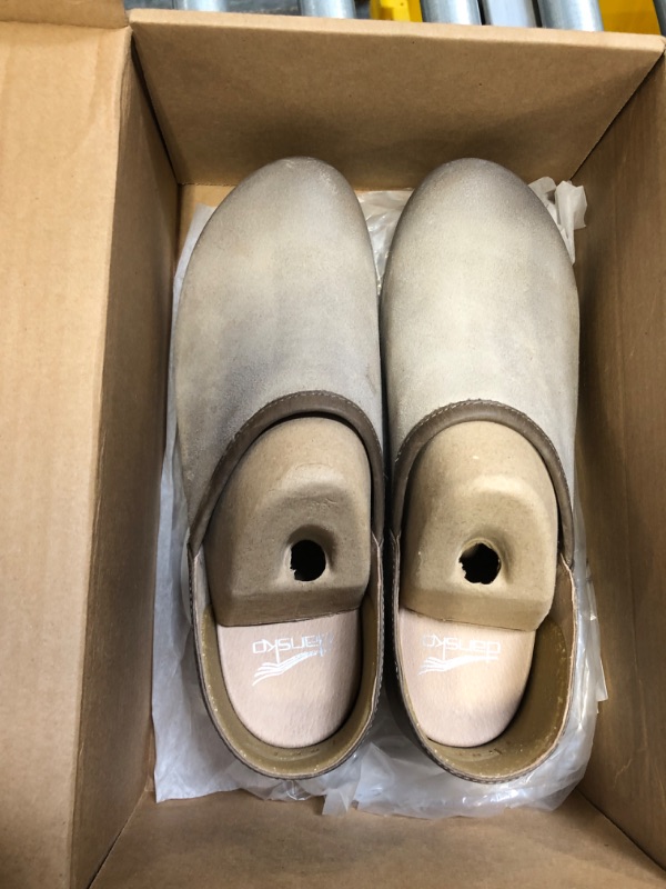 Photo 3 of Dansko Brenna Slip On Clogs for Women – Memory Foam and Arch Support for All -Day Comfort and Support – Lightweight EVA Oustole for Long-Lasting Wear 10.5-11 Taupe