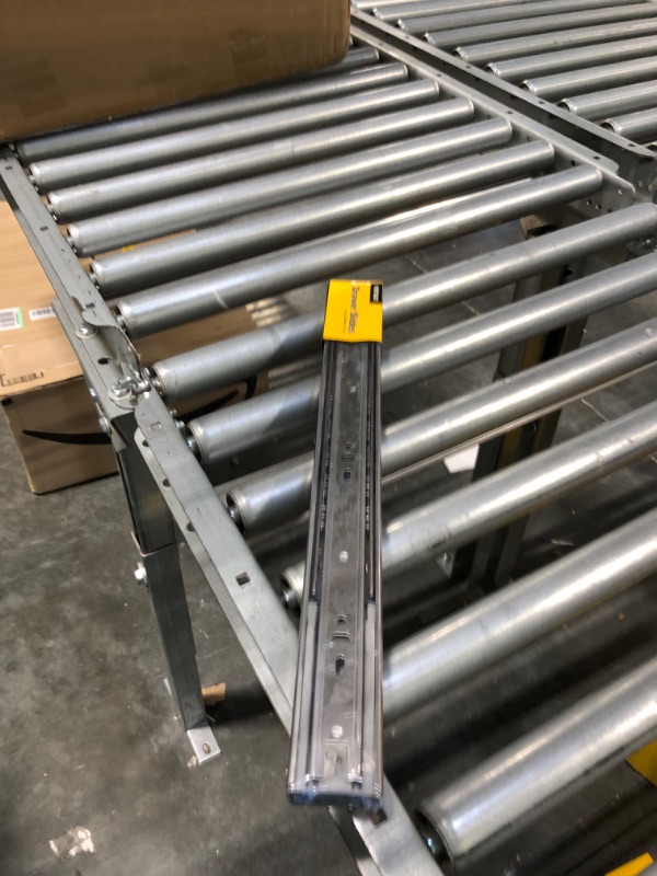 Photo 3 of YENUO Heavy Duty Drawer Slides with Lock 12 14 16 18 20 22 24 26 28 30 32 34 36 38 40 44 48 52 56 60 Inch Full Extension Side Mount Ball Bearing Locking Rails Track Glides Runners Load 500 Lbs 1 Pair Load:500 lb (With lock) -W:76mm 16 Inch