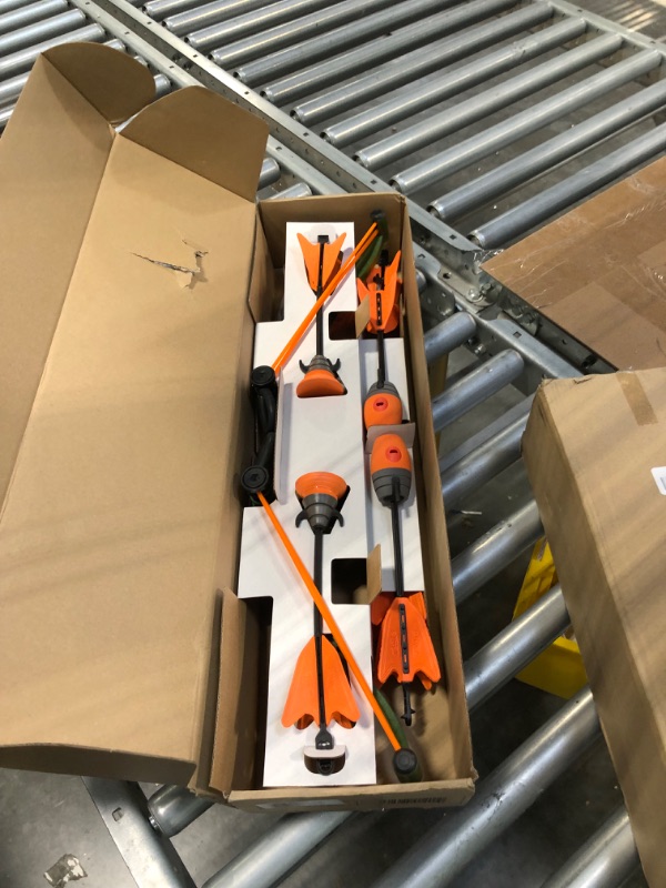 Photo 1 of Zing Air Hunterz Z-Curve Bow Pack, 1 Green Bow, 4 Orange Zonic Whistle Arrows, 2 Orange Suction Cup Arrows and 1 Bungee + Zing Z-Curve Bow Bungee Replacement and Arrow Refill Pack