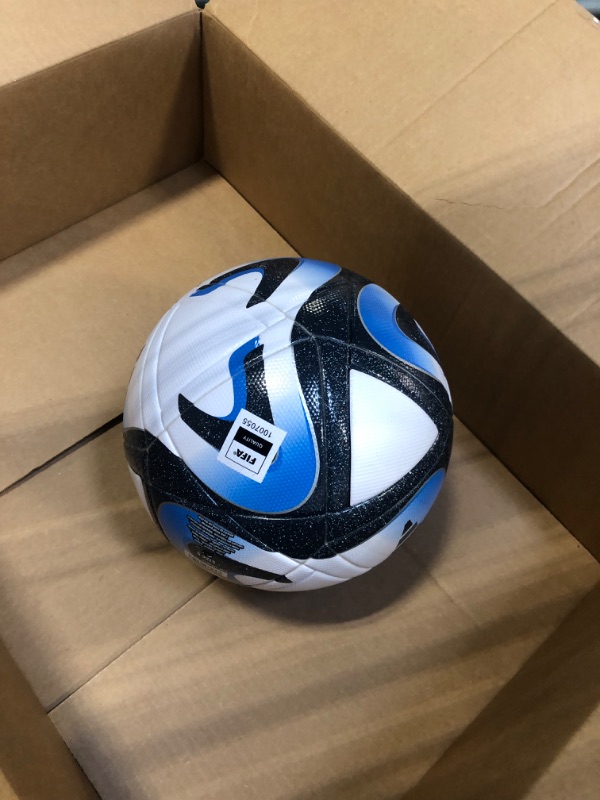 Photo 3 of adidas Unisex-Adult Womens World Cup League Ball White/Collegiate Navy/Bright Blue/Silver Metallic 5