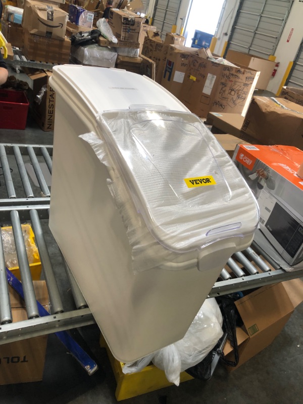 Photo 1 of Mophorn 21 Gallon Ingredient Bin with Scoop 400 Cup Ingredient Bin with Sliding Lid Commercial Food Storage for Kitchen