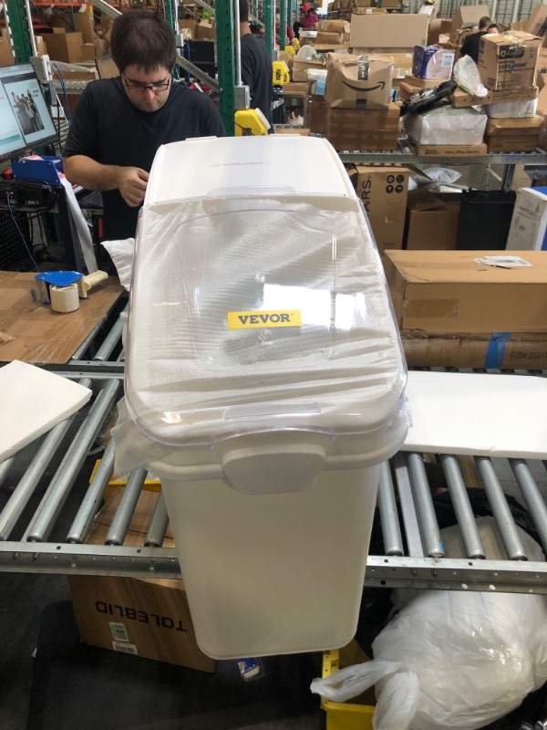 Photo 1 of Mophorn 21 Gallon Ingredient Bin with Scoop 400 Cup Ingredient Bin with Sliding Lid Commercial Food Storage for Kitchen