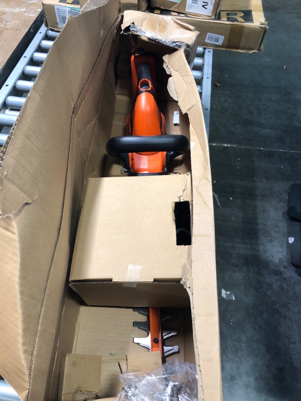 Photo 3 of BLACK+DECKER 40V MAX Hedge Trimmer, Cordless, 24-Inch Blade, Battery and Charger Included (LHT2436)