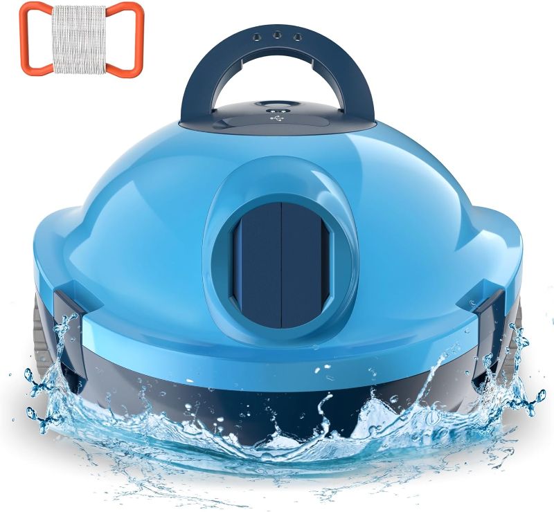 Photo 1 of INSE Y10 Cordless Robotic Pool Cleaner, Automatic Pool Vacuum, 90 Mins Runtime, Self-Parking, Powerful & Lightweight, IPX8 Waterproof, Ideal for Flat Above/In-Ground Pool up to 1100 Sq.Ft
