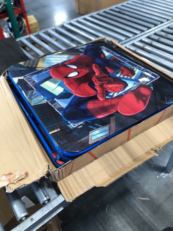 Photo 1 of Idea Nuova Marvel Spiderman 3 Piece Children's Activity Square Table and Chair Set, Ages 3+ (NN201039) Spiderman Table and Chair Set