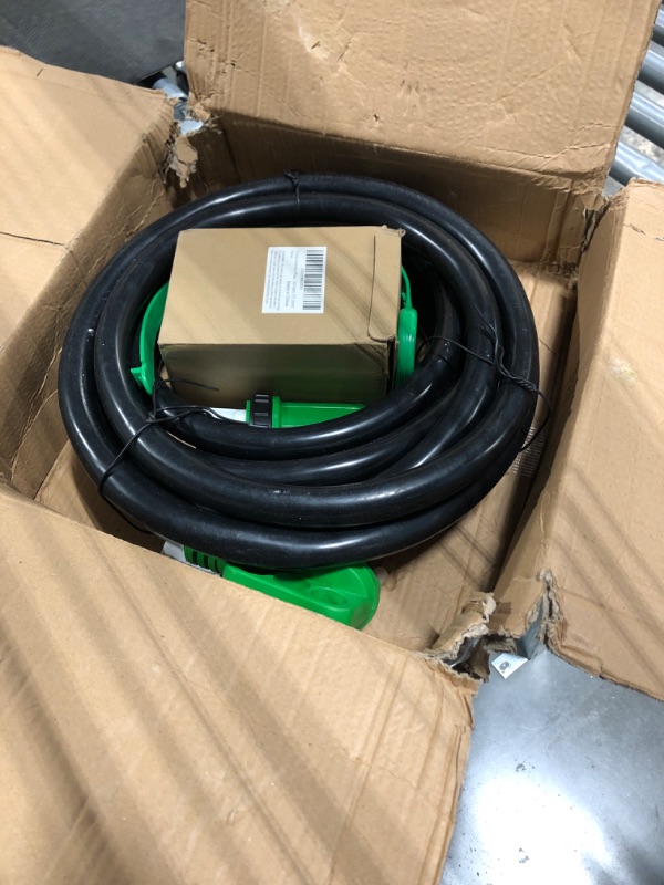 Photo 3 of VOGREX 50 Amp Generator Cord 25FT and Power Inlet Box, NEMA 14-50P to SS2-50R Generator Extension Cable with NEMA SS2-50P Generator Inlet, ETL Listed Inlet SS2-50P w/ 25FT Cord Green