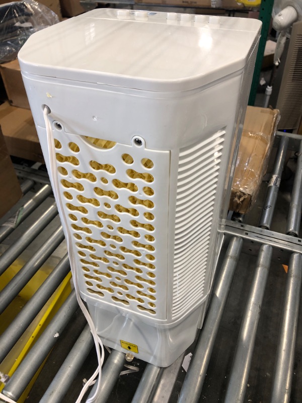 Photo 1 of Aigostar 3-in-1 Evaporative Air Cooler, Portable Air Cooler Water Cooling with Cooling & Humidifier, 3 Wind Speeds, 70° Oscillation, 330 CFM, 2 Ice Boxs, Cools 370 Square Feet for Room Bedroom Evaporative cooler