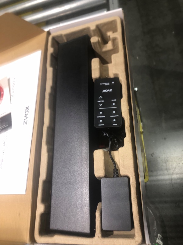 Photo 1 of ZVOX Dialogue Clarifying Sound Bar with Patented Hearing Technology - TV Sound Bar with Twelve Levels of Voice Boost - Home Theater Audio TV Speakers Soundbar - AccuVoice Soundbar for TV - AV157 Black