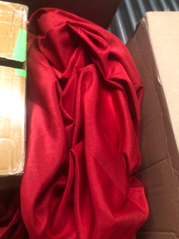 Photo 4 of 8 Pack Thick Premium Red Tablecloth 90 x 132 Inch, Rectangle Table Clothes for 8 Foot Rectangle Tables Washable Polyester Fabric Table Covers for Wedding Party Reception Banquet Buffet Red 90 x 132 Inch